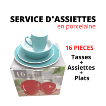 Service d'assietes en porcelaine - 16 pieces