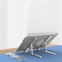 Support pliable pour Laptop et Tablette - ultra-mince à 7 niveaux - Blanc