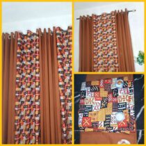 Rideaux Afritude - 2 Tissus Lourds + 2 Voilages Afritude