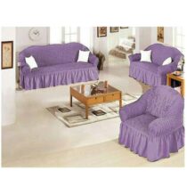 CkF- 1993 Housse extensible pour canapÃ© et fauteuil - Motif Ã  rayures unies - Violet