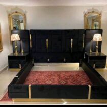 Lit Royale en Velours - Plate-Forme
