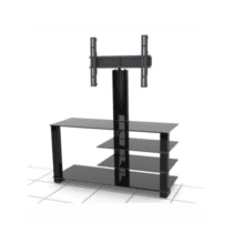 Meuble TV DELTA - Jusqu'à 55" - ROCKSTAR K - 1731-110-S - Verre/Fer