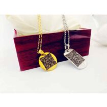 Collier Personnalisé avec Code QR Imprimé - Médaillon - Acier Inoxydable