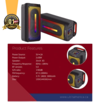 Haut parleur portable Bluetooth - 60 W - 3000mAh - Party speaker - UB-22 ERATE- Garantie: 01 mois