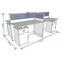 Station de travail 4 postes