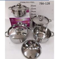 Assiettes de service - Jeu de 04 Pieces â€“ Inox â€“ 20cm/22cm/24cm/26cm