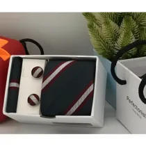 Coffret cravate - pochette - boutons de manchettes