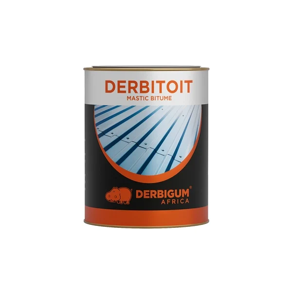 Pot de mastic bitumineux noir pour réparation d'étanchéité